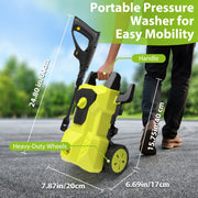 UNTIMATY Electric Pressure Washer, 4000 PSI, 2.8 GPM, 2000W Motor, Foam Cannon, 26ft Pressure Hose, 6.56ft Power Cord, Quick Connect Tips, G250305-2