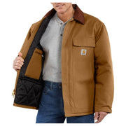 Carhartt 106674-Brn C003 Loose-Fit Firm Duck Insulated Traditional Coat for Men - Carhartt Brown - L