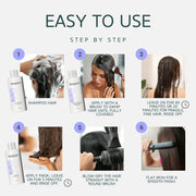 Kerazon Professional Brazilian Keratin Straightening Treatment Kit, Buriti Liss Collagen Pro, 2fl.oz, White