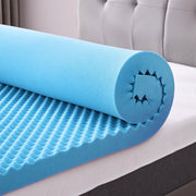 BDEUS Gel Cooling Memory Foam Mattress Topper, 2 Inch Egg Crate Design, Medium Firm, CertiPUR-US Certified, Twin