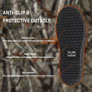 Gieeshield Waterproof Insulated Rubber Work Boots with Steel Shank, Camouflage Green, 16in Knee-High, Medium Width, Round Toe, Pull-On BJ-DQ05-011