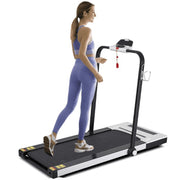 MaxKare MK-1003 2 in 1 Folding Treadmill 2.25 HP Under Desk Treadmill, 0.5-7.5MHP 220lbs Weight Capacity