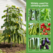 MQHUAYU Heavy Duty Metal Garden Trellis, Adjustable 50.4x17 Inch, Black, Dense Grid Support for Climbing Plants, Raised Bed, Pack of 2