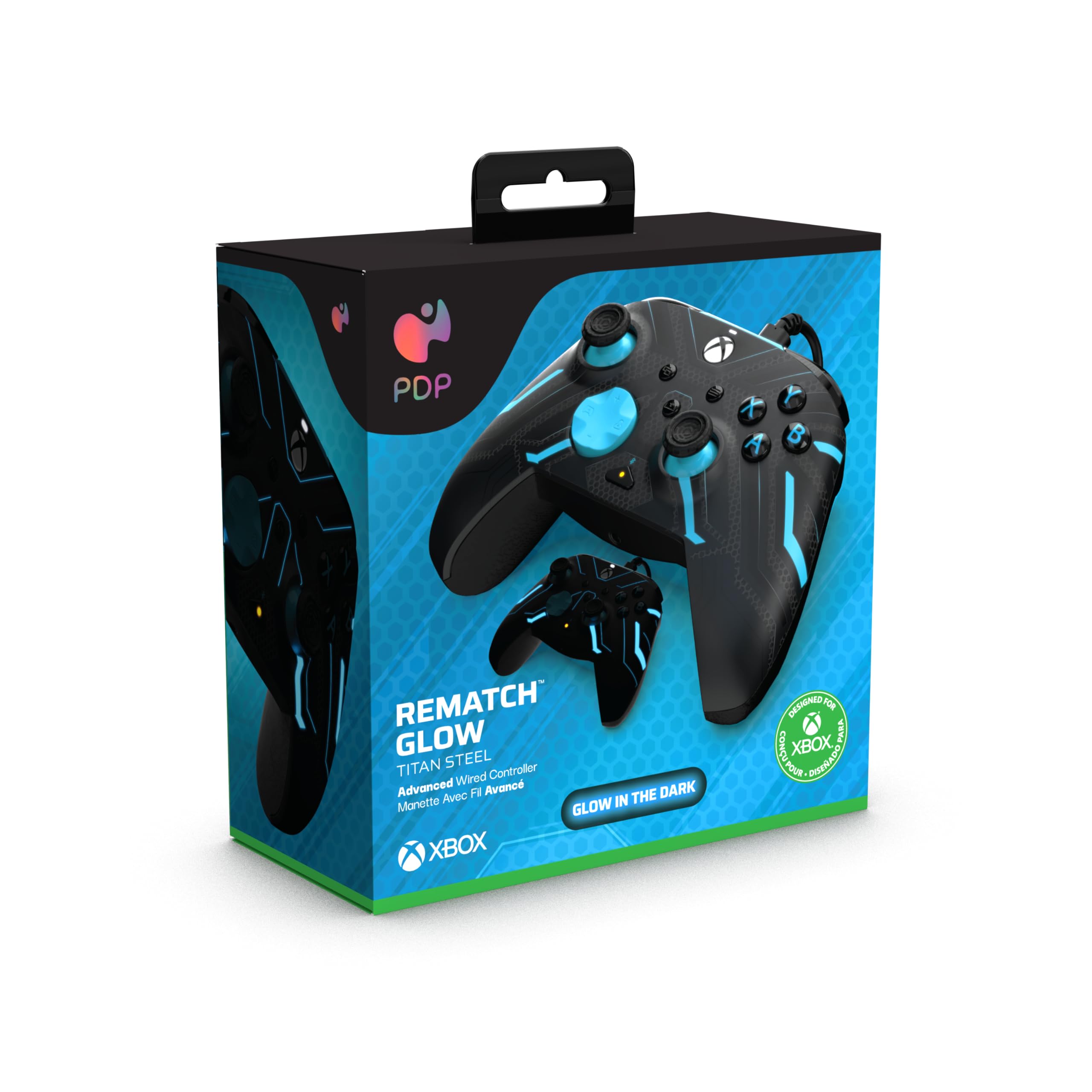 PDP Rematch Glow Advanced Wired Controller with True Hair Trigger, Pro ...