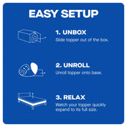Sealy Essentials 2 in Gel Memory Foam Mattress Topper, Medium Firmness, Cooling