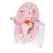 Bright Starts 12205 Fantasy Unicorn Vibrating Infant Baby Bouncer W/Toys, Pink