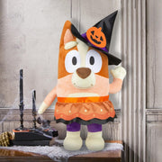 Bingo Halloween Greeter, Bluey Show Holiday Standing Greeter with Witch Hat, 2 Ft Tall