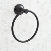 Signature Hardware 466409 Lentz Towel Ring, Matte Black