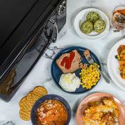 Nostalgia Retro Microwave Oven, 0.7 Cu Ft Capacity, 700W Countertop, Black, 8 Auto Cook Programs
