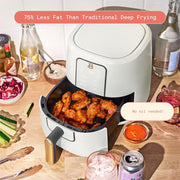 Beautiful 29023 3 Qt Air Fryer with TurboCrisp Technology, White Icing, 1200W,