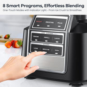 Ganiza BL1012 1500W Peak Power Countertop Blender, 64OZ BPA-Free Jar, Black