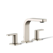 Kohler Parallel Widespread Bathroom Sink Faucet, 0.5 GPM, Vibrant Brushed Nickel, Double Lever Handles, 23484-4N-BN