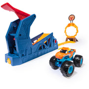 Monster Jam El Toro Loco Long Jump Playset, Exclusive Edition, Includes Die-Cast Truck, Ramp Launcher, Flaming Ring & Crush Cars, Stunt Toy for Kids Ages 3+ by Spin Master