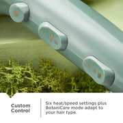 Remington Botanicals Ceramic Hair Dryer with 6 Heat Settings, Cool Shot, Ionic Technology, Green, D26A