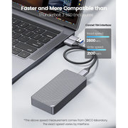 ORICO M214C3-U4-GY-BP M.2 NVMe SSD Enclosure Case 40Gbps USB4 Enclosure External NVMe Enclosure USB C Adapter Aluminum Hard Drive Enclosure for SAMSUNG 990 PRO etc ,Up to 4TB(NO DRIVE)