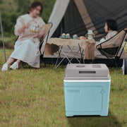 Pinnacle Thermoware 30L Electric Portable Cooler, 12V Plug-In, Blue, Large Capacity for Hot and Cold Food and Drinks, 8007