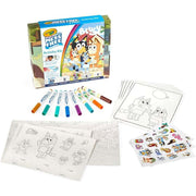 Crayola Color Wonder Bluey Activity Kit, Mess-Free Markers, 27 Coloring Pages, Metallic Stickers, Interactive Play Elements, 757161
