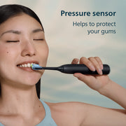 Philips Sonicare 6500 Series Electric Toothbrush, Rechargeable, 9 Brushing Settings, Visual Pressure Sensor, Black, HX7411/08