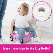 Sunny Days Entertainment Barbie Dream Potty Training Toilet, 2-in-1 Toddler Seat and Potty, Pink, Ages 12 Months and Up, 571180