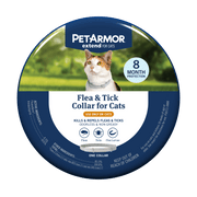 PetArmor Extend Flea and Tick Treatment Collar for Cats, Odorless, Water-Resistant, 8 Months Protection, Grey, 1 Count, 05220