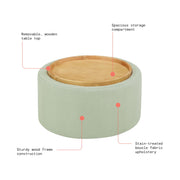 Beautiful 2767-6064F-17K Drew Stowaway Coffee Table with Storage by Drew Barrymore, Sage