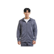 Under Armour Men's ArmourFleece Full Zip Hoodie, Lightweight Breathable Fleece, Castlerock Black, XXL, 1373357