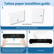 Rican Wireless Portable Thermal Printer, Inkless Printing, Supports US Letter and A4 Paper, Bluetooth and USB Compatible with iOS Android Windows Mac, C80