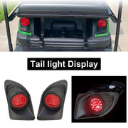 Partiue Golf Cart LED Light Kit for Yamaha Drive2 2017+, 12V, Headlights and Taillights, Black Housing