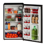 Arctic King ARM33A5ABB Compact Refrigerator, 3.3 Cu Ft Capacity, Single Door, Black Steel Finish, Automatic Defrost, Pocket Handle