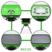 Flame King Multi-Functional Portable Propane Gas Stove, 8000 BTU, 9.5 x 12 Inch Cooking Surface, Light Green/Black, YSNVT-301
