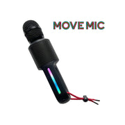 The Singing Machine SMM575 Singing Machine Move Microphone with Lighting Effects and Bluetooth, Black
