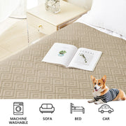 Smiry Waterproof Dog Couch Cover, Reversible Furniture Protector for Pets, Taupe Beige, 30x70 in