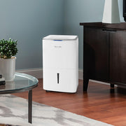 Frigidaire 50-Pint Smart Portable Dehumidifier with Wi-Fi, Custom Humidity Control, 16.9-Pint Bucket, Air Ionizer, White