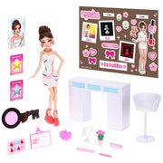 Phat Mojo Dress To Impress Lana Deluxe Fashion Doll Set, 11.5-Inch Articulated Doll with Nail Salon Playset, Accessories, Collector Card, DLC Code