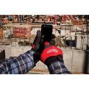 Milwaukee 48-73-8770 Anti-Vibration Mechanics Gloves, Small, Padded Synthetic Leather Palms, Reinforced High-Wear Areas, Smartswipe Knuckle, Black Gray Red, 48-73-8770