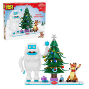 Brickcraft Rudolph The Red-Nosed Reindeer Bumble and Rudolph Christmas Tree Building Bricks Set, 494 Pieces, Holiday Collectible Display