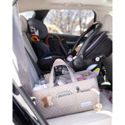 Lily Miles Baby Diaper Caddy Organizer Quilted Nursery Storage Portable Diaper Changing Station Soft Sand LM-QT-CADDY-SS