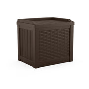 Suncast SSW600J 22 Gal. Deck Box With Seat, Brown