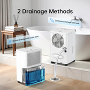 HUMSURE 30 Pints Dehumidifier for Basement, Covers up to 2500 Sq. Ft, Auto Defrost, 24-Hour Timer, White, Includes Drain Hose