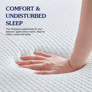 Subrtex SESBTBKCD04Q Gel-Infused Memory Foam Mattress Topper, 4 Inch, Queen, Removable Fitted Cover