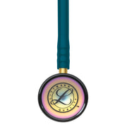 3M Littmann Classic II Pediatric Stethoscope, Stainless Steel Rainbow-Finish Chestpiece, Caribbean Blue Tube, Brass Stem, 28in, 2153