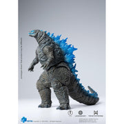 Hiya Toys Heat Ray Godzilla Translucent Action Figure, 7 Inch, Articulated Tail, Interchangeable Neck and Head Parts, Blue Paint Detailing, AUG238466
