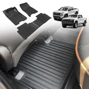 TripleAliners 3A-COLORADO23FL Floor Mats for Chevy Colorado & GMC Canyon 2023 2024 Front Rear Full Set Liners