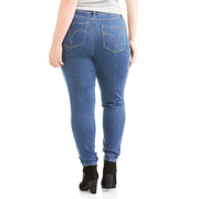 A3 Apparel Women Plus Size Destructed Skinny Jeans, High Rise, Medium Wash, Gray, Sizes 16-26