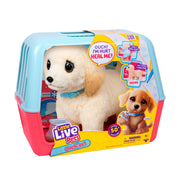 Moose Toys Little Live Pets Ouchies Cooper The Retriever Puppy Interactive Toy with 50+ Sounds, Walking Action, Deluxe Carrier, and Vet Play Accessories