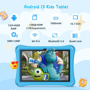 XGODY N02 PRO 12GB RAM 128GB ROM 10 inch Learning Tablet with Case, Blue