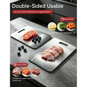 Katori Titanium Cutting Board, 100% Pure Titanium, Double-Sided Reversible, Knife-Friendly Surface, Pack of 3