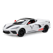 New Bright 1:8 Scale Chevy Corvette Stingray Remote Control Car, White, Full-Function, Working Headlights, Rechargeable Battery, 21.5 in, 60832U-3