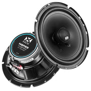 NVX Car Speakers NSP65 6.5 Inch 2-Way Coaxial, 540W Peak Power, 180W RMS, Black with Silk Dome Tweeters and Built-In Crossovers