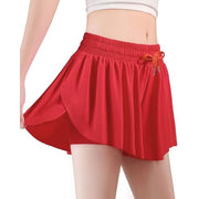 CHIYUE Girls Flowy Shorts Youth/Toddler Kids Butterfly Shorts, Red, 7-8Y